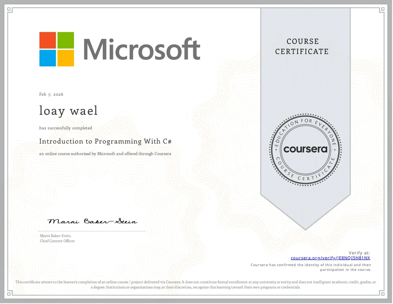 Introduction to Programming With C#